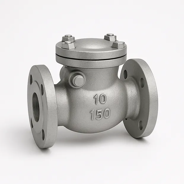 Клапан обратный поворотный нержавеющий под приварку