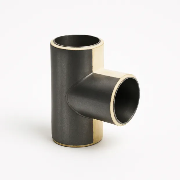 Тройник теплоизоляционный минераловатный переходной косой